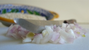 Finely chop the onion | ©Tom Palladio Images
