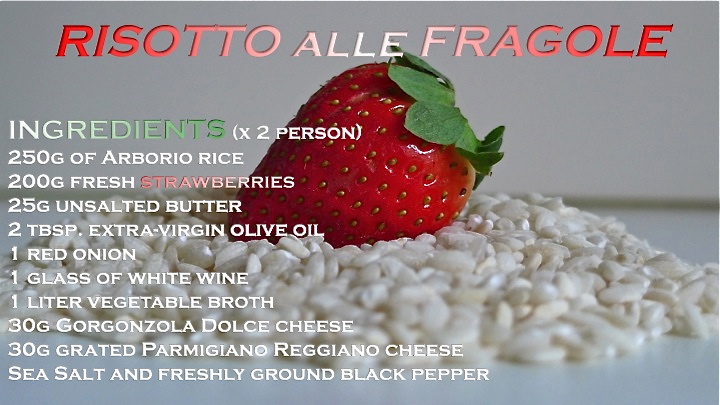 Risotto alle Fragole recipe graphic | ©Tom Palladio Images